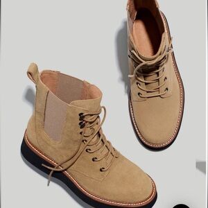 NWT Madewell The Helen Platform Chelsea Boot in Suede